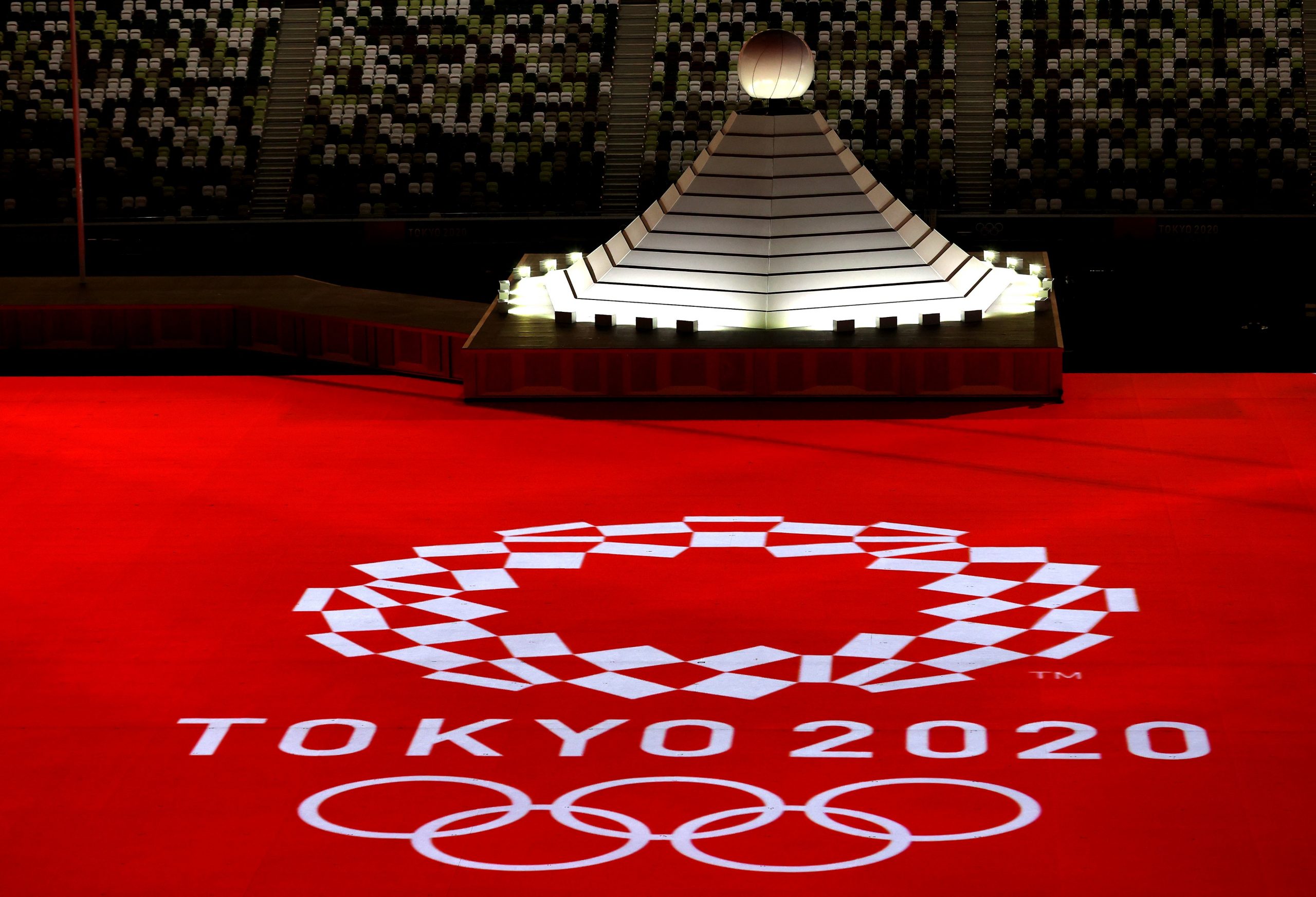 La ceremonia inaugural se desarrollo en un estadio casi vacío. Foto: #Tokyo2020 en Español-Twitter.