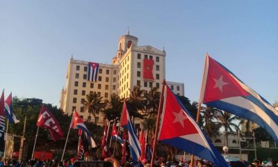 Las imagenes de la manifestación progubernamental se filtraron vía redes sociales. Foto: Twitter.