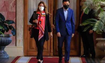 María Fernanda Carrón, presidenta de la AFD y Martin Salcedo, miembro del Directorio. Foto gentileza