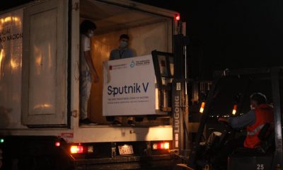 Llegó nuevo lote de Sputnik a Paraguay. Foto: Gentileza.