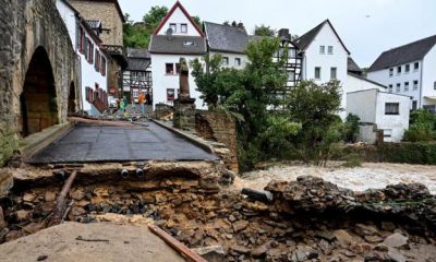 En el oeste de Alemania había ríos desbordados, árboles arrancados, carreteras y casas inundadas. Foto: elcorreo.com