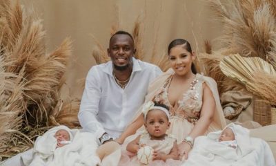Usain Bolt y su familia. Foto: Internet