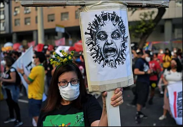 Marcha contra Jair Bolsonaro. Foto: Agencias.