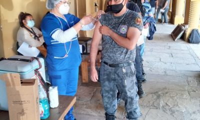 En algunas penitenciarias se contó con la presencia de cuadrillas de vacunadores. Foto: Gentileza.