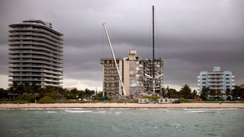 Champlain Towers queda cerca del límite norte de Miami Beach. Foto: BBC.