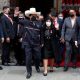 Pedro Castillo, acompañado de su familia, llega al Palacio de Gobierno para la ceremonia de Investidura en Lima. Foto: Agencia.