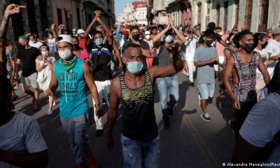 Protestas en Cuba. Foto: DW.