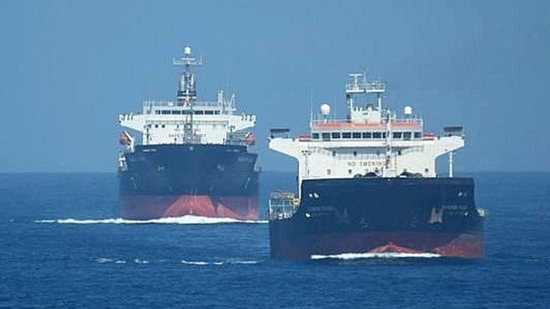 Buques de Irán e Israel en el Estrecho de Omán. Foto: Getty.