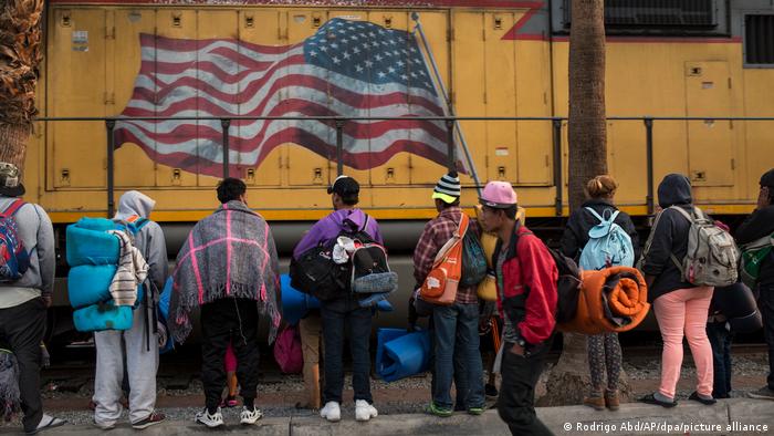 Migrantes varados en Mexicali, frontera sur con Estados Unidos. Foto: Picture Aliance.