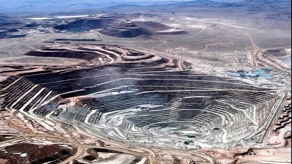 La Escondida, la mayor mina de cobre de Chile y el mundo. Foto: Télam.