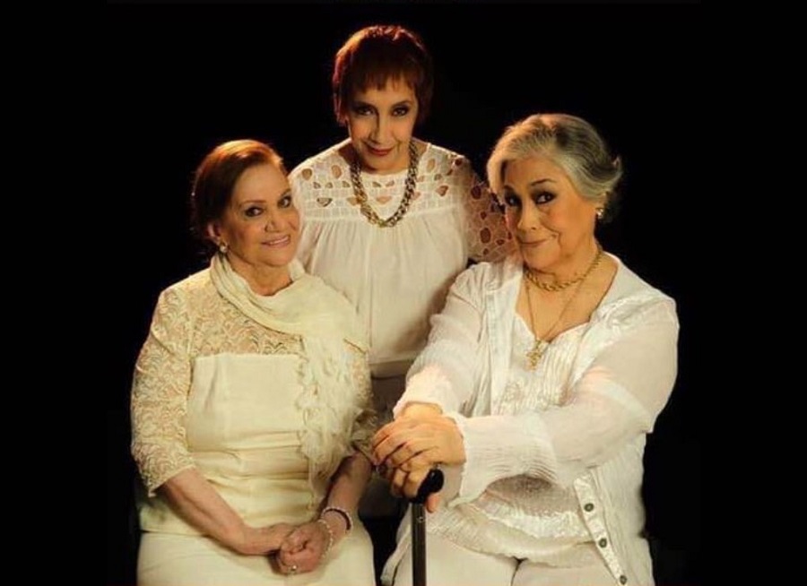 María Elena Sachero, Margarita Irún y Hedy González Frutos en "Verbo". Cortesía