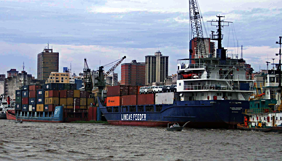 Puerto de Asunción, importación de contenedores. IP Paraguay.