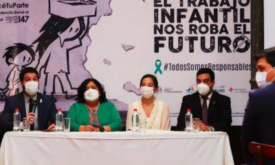 Autoridades presentaron la campaña de concienciación “El trabajo infantil nos roba el futuro”. Foto: Agencia IP