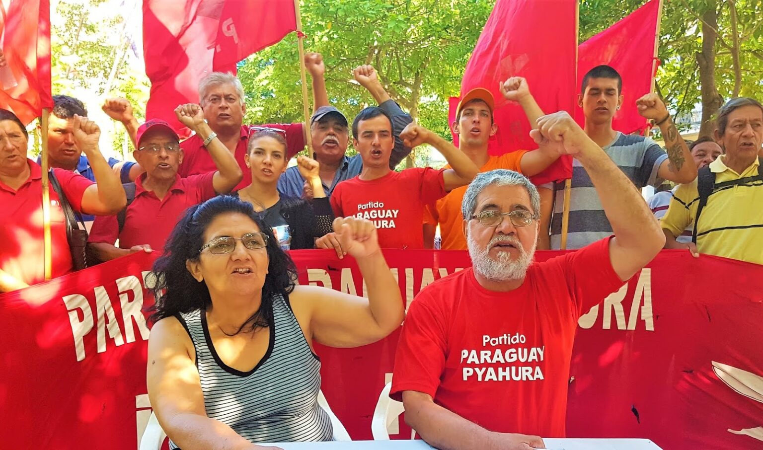 Integrantes del Partido Paraguay Pyahura. (Foto Gentileza)