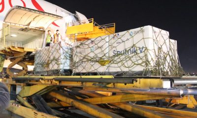 El lote de Sputnik V que llegó en la noche del viernes. (Foto Ministerio de Salud).