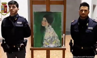 Cuadro del pintor Klimt, robado y vendido ilegalmente, fue encontrado en Piacenza. Imagen del 11 de diciembre de 2019. Foto: Pictrure Aliance.