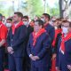 Las autoridades coloradas se hicieron presente en Ybycuí. (Foto ANR)