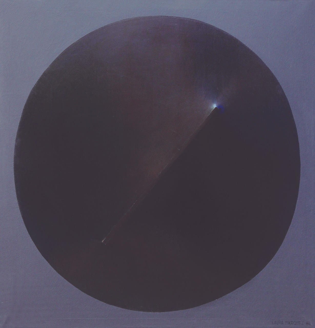 Laura Márquez, Seis meses de silencio, 1968. Pintura sintética en tela tensada de sobre bastidor con saliente, 160 x 165 cm. Colección CAV/ Museo del Barro © Edgar Balbuena