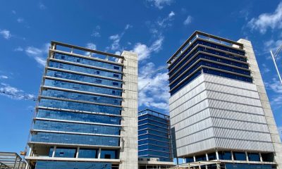 Edificios en construcción para oficina del Gobierno en la zona del Puerto de Asunción. (Foto MOPC)