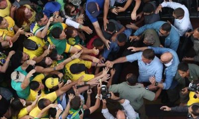 Bolsonaro en la multitudinaria marcha por la avenida Paulista. Foto: Milenio.