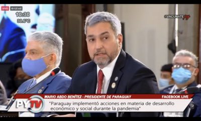 Mario Abdo durante su intervención en Cumbre de la Celac. Foto: Captura.