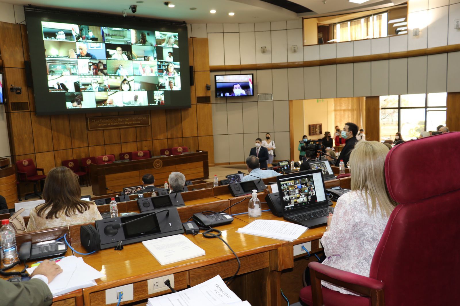 Sesión ordinaria en la Cámara de Senadores. (Foto Senado).