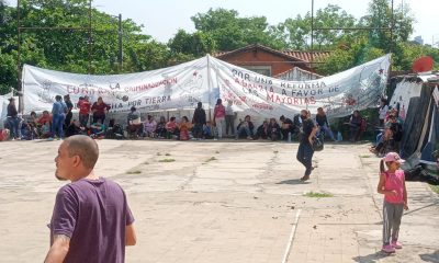 Cancha de la Seccional Colorada Nº 30 fue ocupada por algunas horas por ciudadanos indignados. Foto: Gentileza.