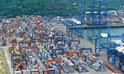 Puerto de Balboa, en Panamá, operado por capitales chinos. Foto: Getty.