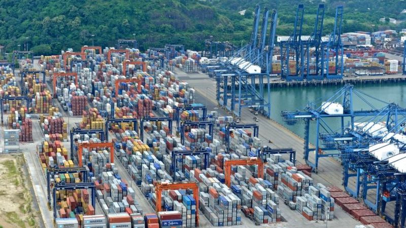 Puerto de Balboa, en Panamá, operado por capitales chinos. Foto: Getty.