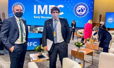 El ministro de Economía, Martín Guzmán, junto al representante argentino ante el Fondo Monetario Internacional (FMI), Sergio Chodos.