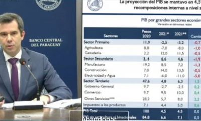 El titular del BCP, José Cantero, presentó la revisión. Gentileza