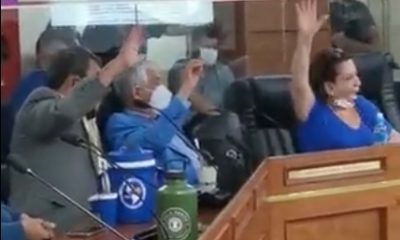 Momento de la votación en la Junta Municipal. (Captura vídeo)