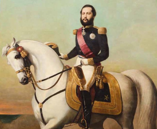 López a caballo: Bernardet (atribuido). Retrato escuestre del Mariscal Francisco Solano López, ca. 1865. Cortesía