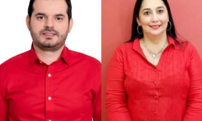 El candidato de Santa Elena, Miguel Olmedo y la candidata de La Paz, Blanca Chávez.