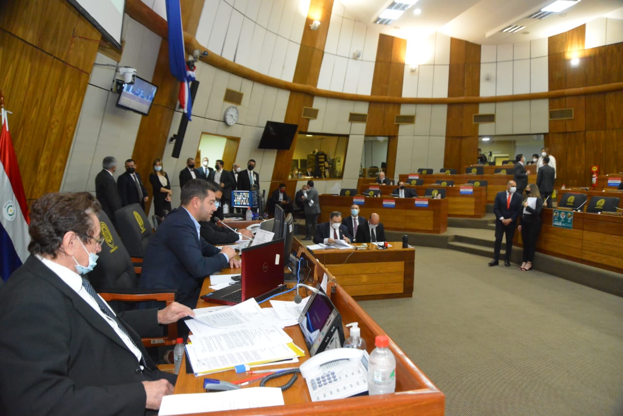 Durante la sesión extra en la Cámara de Diputados. (Foto Diputados).