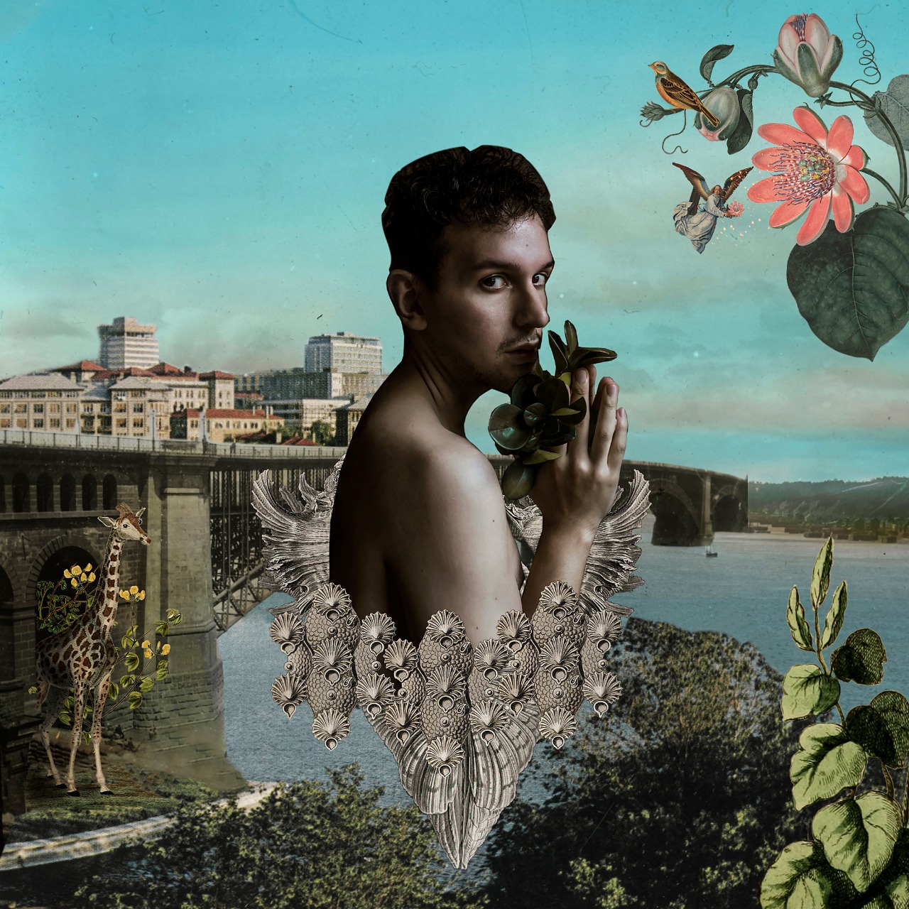 Juan Florenciáñez. Autorretrato 2, 2020. Collage digital. Cortesía