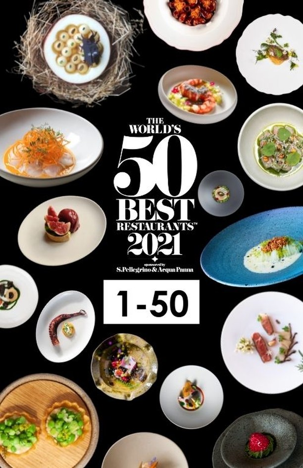 La lista de los 50 mejores restaurantes del mundo.
