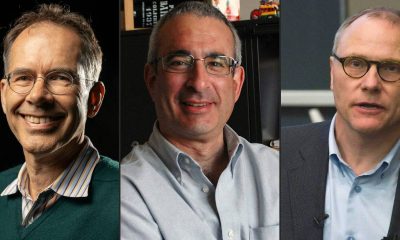 Tres académicos de universidades de Estados Unidos, Guido W. Imbens, Joshua Angrist y David Card, obtuvieron el Premio Nobel por sus aportes al funcionamiento del mercado laboral. Foto: AFP (HANDOUT/AFP)