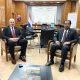 Wiens con el encargado de negocios de Qatar en Paraguay, Saeed Bin Hamad M.J. Al-Marri. Foto: MOPC