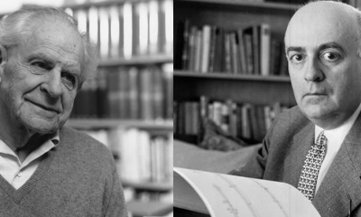 Karl Popper y Theodor Adorno. Cortesía