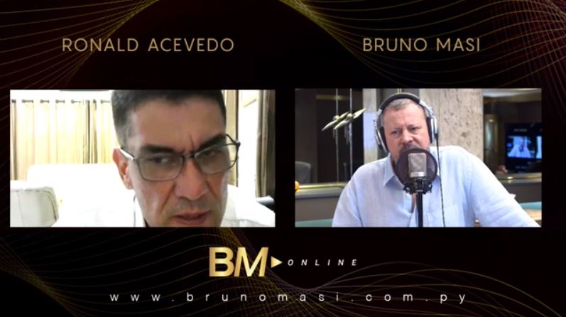 Ronald Acevedo en Bruno Masi. Online . Foto: Captura.