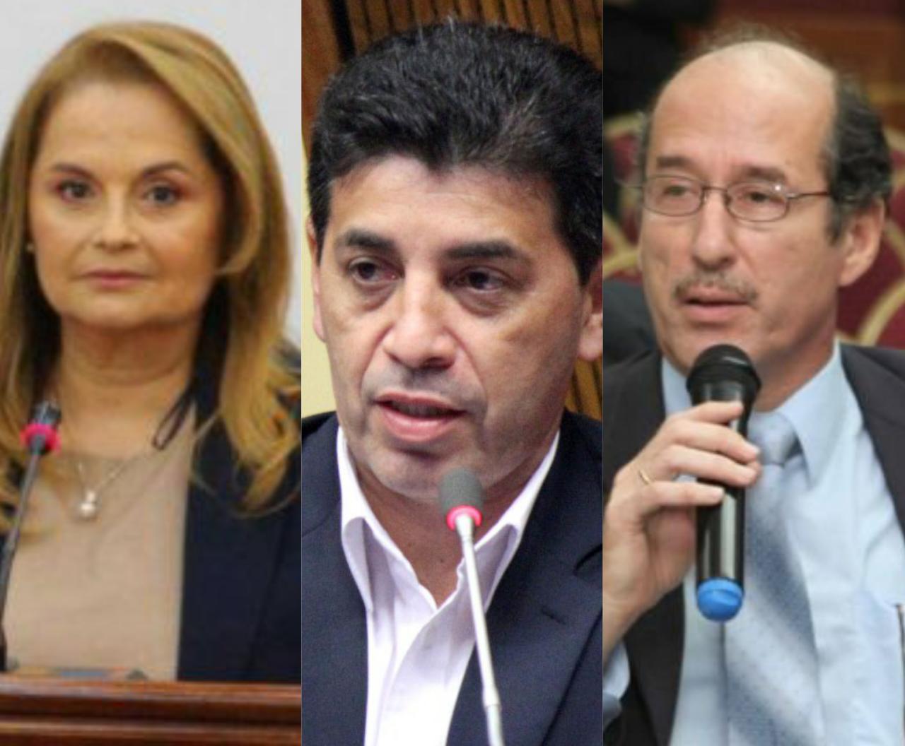 La camarista Alma Méndez, el senador Víctor Ríos y el camarista Gustavo Ocampos fueron ternados.