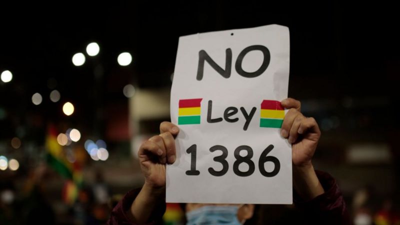 La ley 1386 o ley madre causó serias protestas en Bolivia. Foto: Getty.