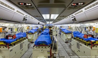 El primer avión UCI del Ejército alemán empezó a trasladar a pacientes graves entre estados federados, debido a la saturación de los hospitales en algunas regiones por la cuarta ola de COVID-19. (Foto: Picture Alliance)