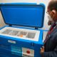 Esta entrega de equipos para el fortalecimiento de la cadena de frío del PAI hace parte de un total de 147 refrigeradores cuyo valor asciende a casi 700.000 dólares. Foto: Unicef.