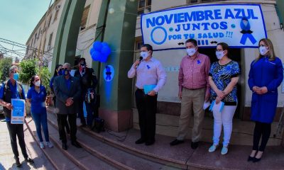 Momento del lanzamiento de la campaña "noviembre azul". (Foto Ministerio de Salud).