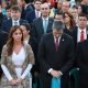 Mario Addo, la primera dama, Silvana y Hugo Velázquez, durante la misa del 8 de diciembre en Caacupé, en el año 2018. (Foto Agencia IP).