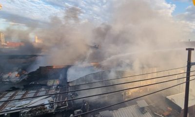 Incendio ocurrido en el Mercado 4. (Foto redes).