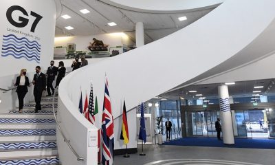 Los líderes del G7 mantuvieron un encuentro para mostrar unidad frente a los "agresores" mundiales y hablar principalmente sobre las maniobras de Rusia en la frontera ucraniana. Foto: Agencias.