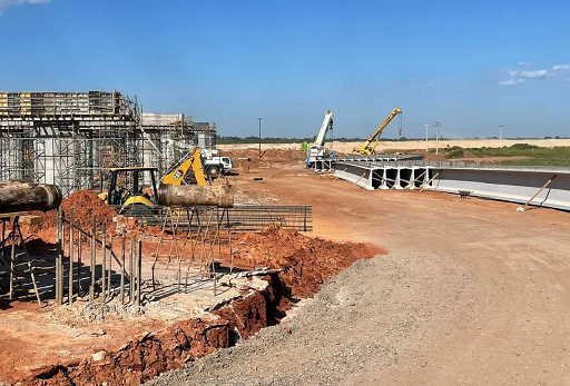 Los trabajos en una de las obras. (Foto: MOPC)